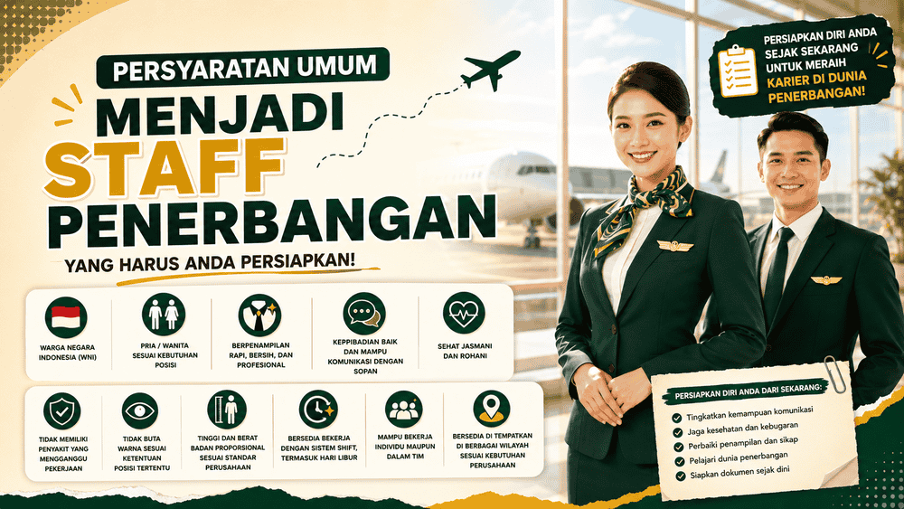 Persyaratan Umum Menjadi Staff Penerbangan